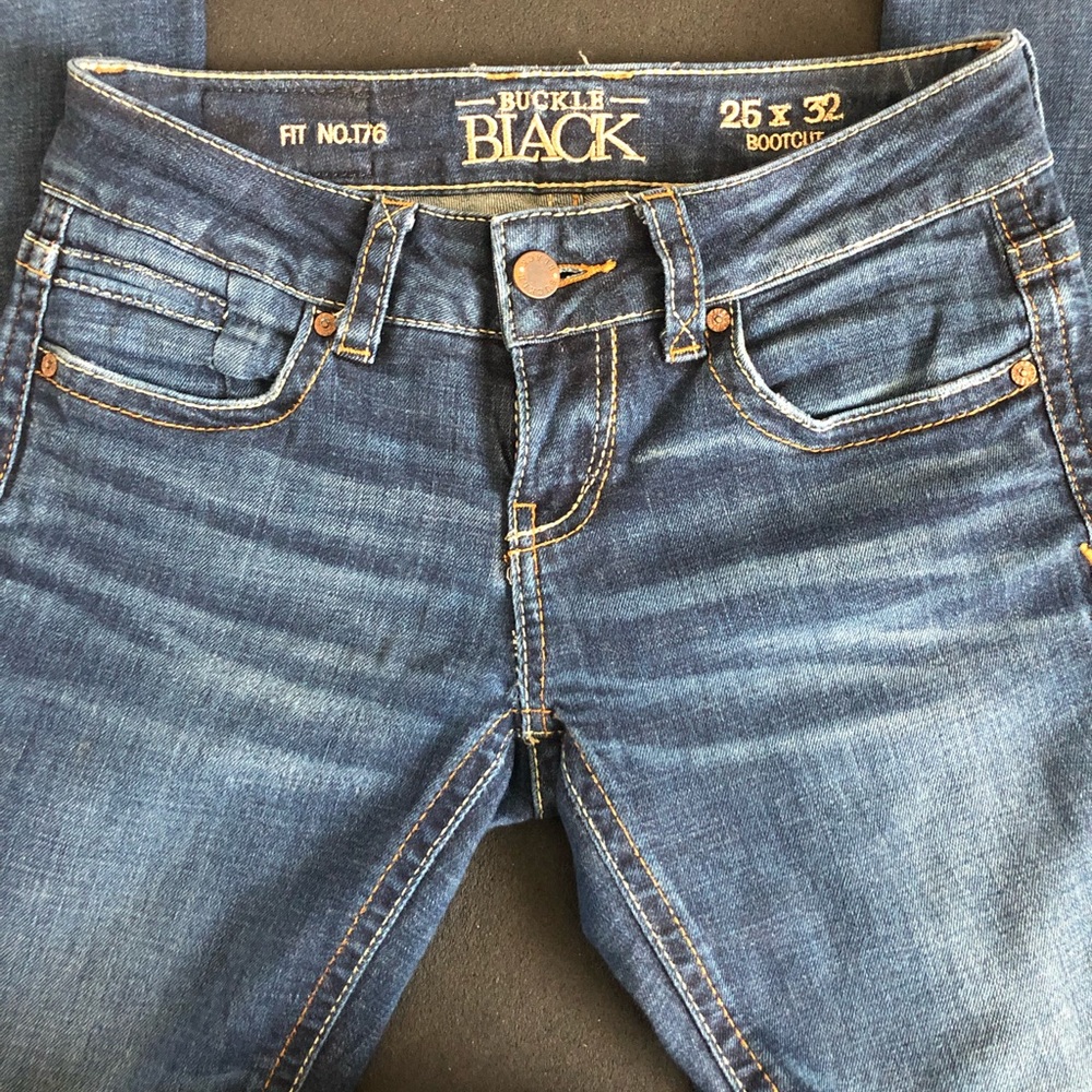 Women’s Buckle Black Bootcut Jeans